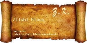 Zilahi Kleon névjegykártya
